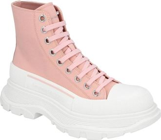 Alexander McQueen Roze High Top Sneaker Laarzen - Dames - Sneakers - Roze - 38 1/2 EU - Schoenen