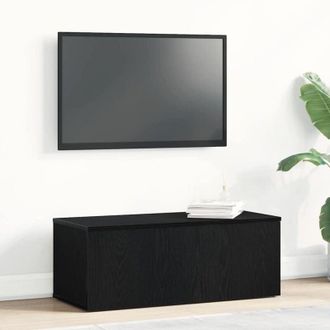 vidaXL Vidaxl - Supporto tv con cassetto Nero 80 x 34 x 30 cm Legno multistrato