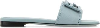 Fendi Slippers Baguette in pelle - Blu