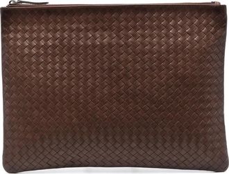 Dragon Diffusion Woven Leather Clutch Bag