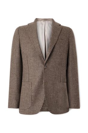 De Petrillo Posillipo Houndstooth Wool-Tweed Blazer