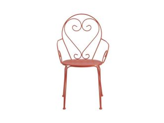 VENTE-UNIQUE.COM Silla de jard&iacute;n metal terracota