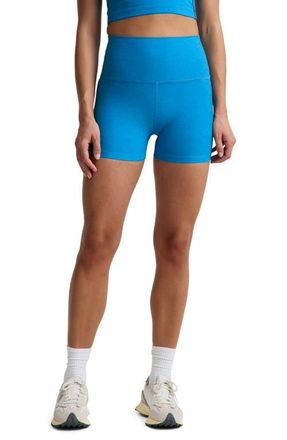 Beyond Yoga All for Run Bike Shorts in Malibu Lagoon Heather at Nordstrom, Size X-Large