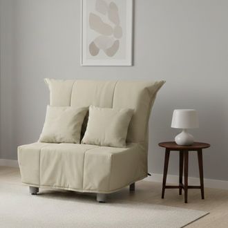 Talamo Italia Sofa Cama Dabargi, Sof&aacute; Individual, 100% Made In Italy, Sill&oacute;n De Sal&oacute;n Con Apertura Trolley, En Tela Acolchada, Con Almohadas Incluidas, Cm 85x90h85,