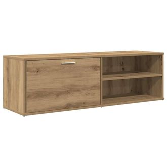 Berkfield Home TV Cabinet Artisan Oak 120x34x37 cm Engineered Wood in Brown | Size: 120 x 34 x 37 cm
