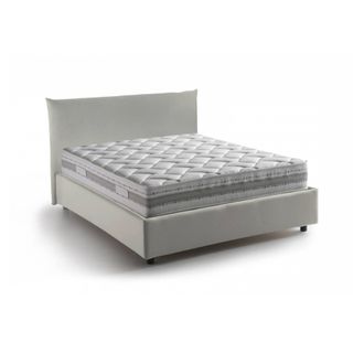 Talamo Italia Talamo Italia - Dmora - Cama De Plaza Y Media Dbranc, Cama Contenedor Con Revestimiento De Tela, 100% Made In Italy, Apertura Frontal, Con Colch&oacute;n Cm 