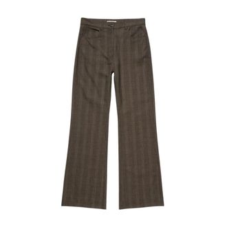 Acne Studios Pantalones de Lana a Cuadros Sastre - Trousers - Mujer - Marr&oacute;n - 2XS