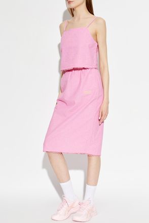 American Vintage Skirt With Decorative Trim, Womens, Pink