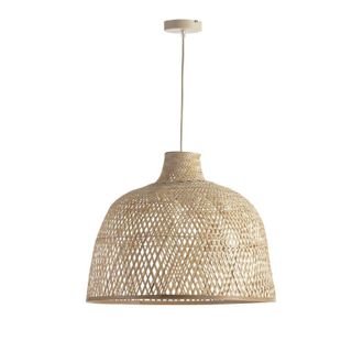 Els Banys L&aacute;mpara techo bamb&uacute; natural beige