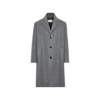 Maison Margiela Check Frayed Coat