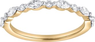 LuvMyJewelry Mariah 0.5 Ct Marquise Lab Grown Diamond Band in 14K Gold