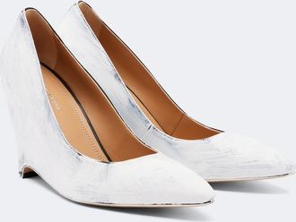 Maison Margiela Salones Heel-Less de piel con cu&ntilde;a