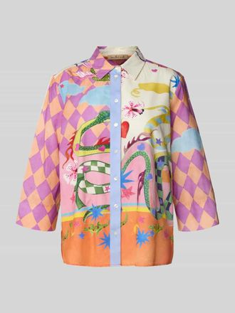 Smith & Soul Regular Fit Bluse mit 3/4-Arm in Lavender, Gr&ouml;&szlig;e M