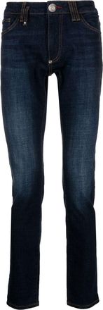 Philipp Plein slim-cut leg jeans - men - Polyester/Elastane/Cotton/Cotton/Polyester - 30 - Blue