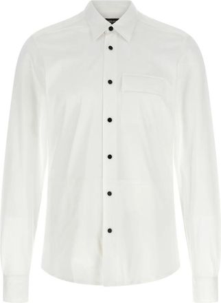 Kiton Buba Shirt - Heren - Casual Overhemden - Wit - XL - Katoen - Overhemden