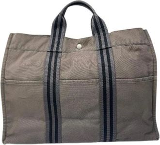 Herm&egrave;s Pre-owned Tote Bags, female, Gray, Size: ONE SIZE Pre-owned Vintage Tote Bag