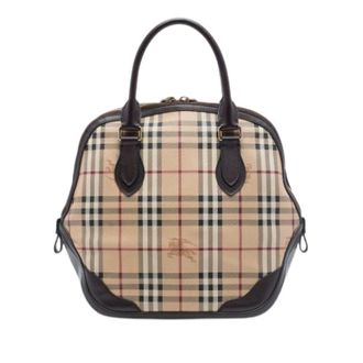 Burberry Pre-owned Satchel - Dames - Vintage Handtas - Beige - ONE Size - Leer - Vintage