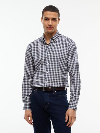 Tommy Hilfiger Mens Regular Fit Mini Check Shirt - Navy Check - XXL