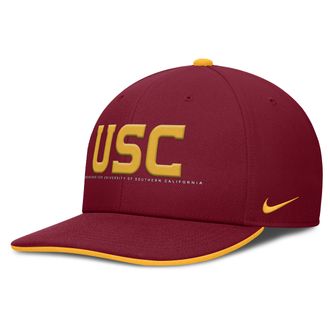 Nike USC On-Field Club Nike Mens Dri-FIT College Adjustable Hat in Red | NC1269WSCJ-BDK