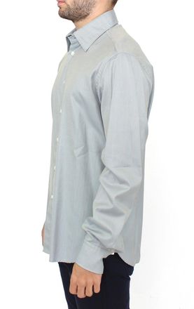 Ermanno Scervino Mens Gray Cotton Long Sleeve Casual Shirt Top