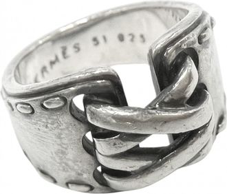 Herm&egrave;s Silver 925 Band Ring (Pre-Owned)