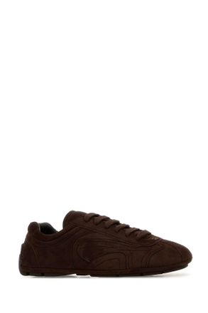 Prada Mens Brown Suede Montecarlo Re-Edition 2005 Sneakers Moro