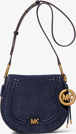 Michael Kors Josie Medium Whipstitched Suede Saddle Bag