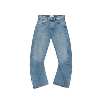 A Gold E Whiskered Wide-leg Jeans