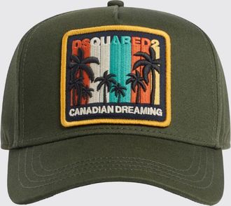 Dsquared2 Cappello in cotone con patch logo ricamata