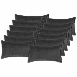 vidaXL Funda De Almohada 12 Uds. Houten Gris Oscuro 40 X 80 Cm Boucl&eacute; Vidaxl