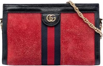 Gucci Pre-owned Crossbody Bag - Dames - Vintage Schoudertas - Rood - ONE Size - Leer - Vintage