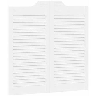 vidaXL Porte a Battente 1-Paio Design a Lamelle Bianco 80x80 cm - Vidaxl