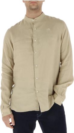 Timberland Mill Brook Linen Shirt - Heren - Casual Overhemden - Beige - S - Leer - Overhemden