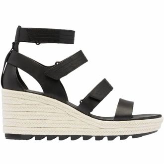 Sorel Womens Cameron Multistrap Wedge Sandal In Black
