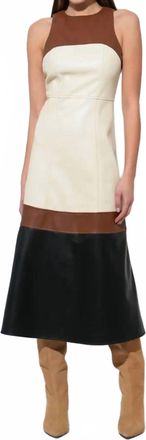 Adelyn Rae Caspia Midi Dress In Colorblock