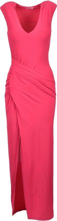 Patrizia Pepe Long Dress Side Slit - Fuchsia