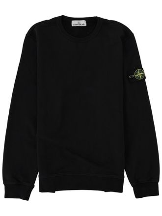 Stone Island Crewneck Patch Logo Cotton Sweatshirt