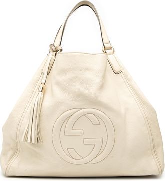 Gucci Pre-owned Womens Large Leather Soho Cellarius Tote - Ivory - One Size