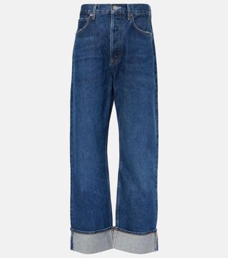 A Gold E Fran mid-rise straight jeans