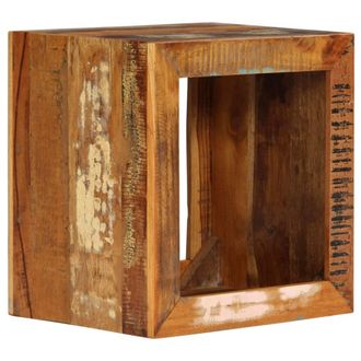 vidaXL Vidaxl - Taburete De Madera Maciza Reciclada 40x30x40 Cm