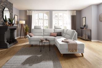 HOME AFFAIRE Ecksofa »Westerland L-Form« Federkern-Polsterung, wahlweise mit Bettfunktion, Bettkasten