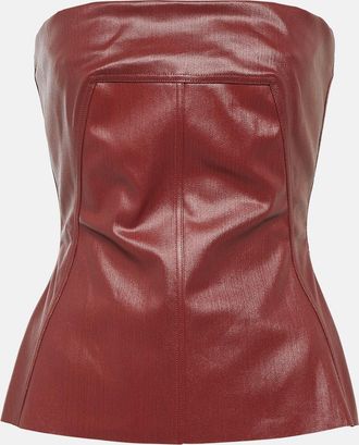 Rick Owens Coated denim corset top