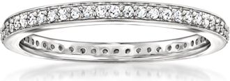 Ross-Simons Lab-Grown Diamond Eternity Band in Sterling Silver