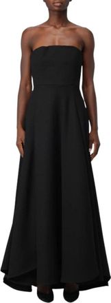 Emporio Armani Lange Lurex Bustier Jurk - Dames - Avondkleed - Zwart - M - Kleedjes