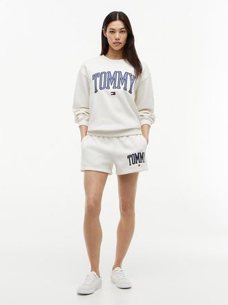 Tommy Hilfiger Womens Varsity Tommy Logo Sweatshort - Ivory - XXS