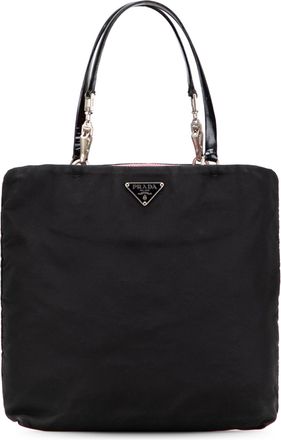 Prada Pre-owned Womens Nylon Tote Bag - Black - One Size