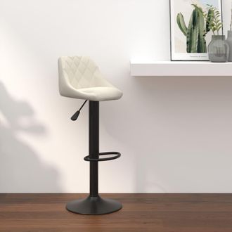 vidaXL Taburete De Cocina De Terciopelo Crema Vidaxl