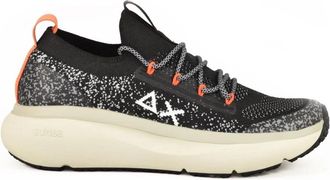 Sun 68 Polyester Rubber Sneakers - Heren - Sneakers - Zwart - 40 EU - Polyester - Schoenen