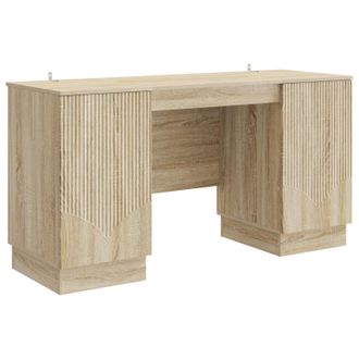 vidaXL Escritorio Roble Sonoma 142,5 X 50 X 75 Cm Madera De Ingenier&iacute;a Vidaxl