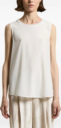 PESERICO Top smanicato con scollo rotondo - Bianco